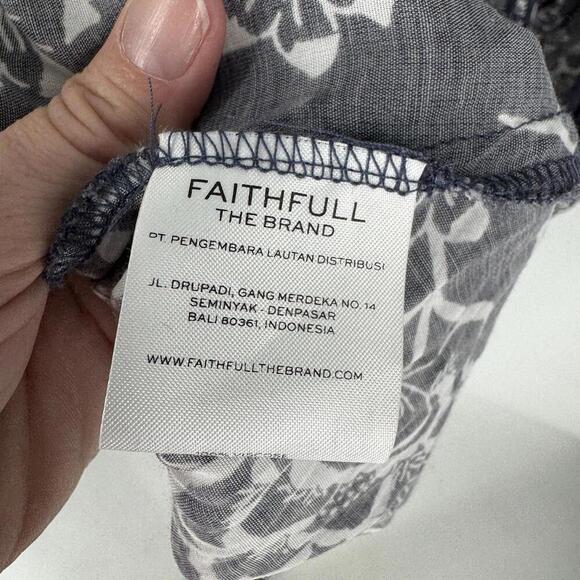 Faithfull the Brand dress 2 navy blue wrap festival lightweight summer wedding - Picture 5 of 6
